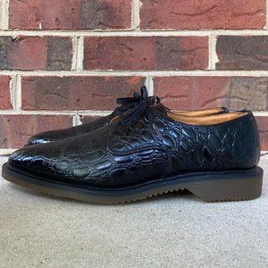 vintage dr. martens MIE croc patent oxfords